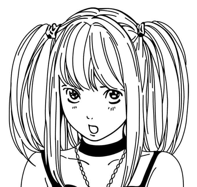 Zdarma Death Note omalovánka