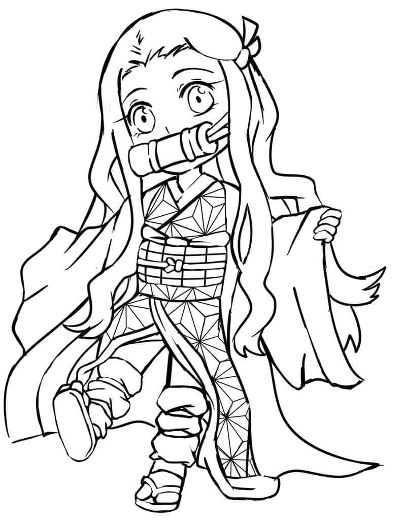 Zdarma Demon Slayer Vymalovatelné omalovánka