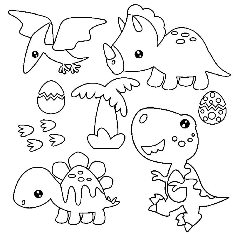 Zdarma Dinosaurus Vymalovatelné omalovánka