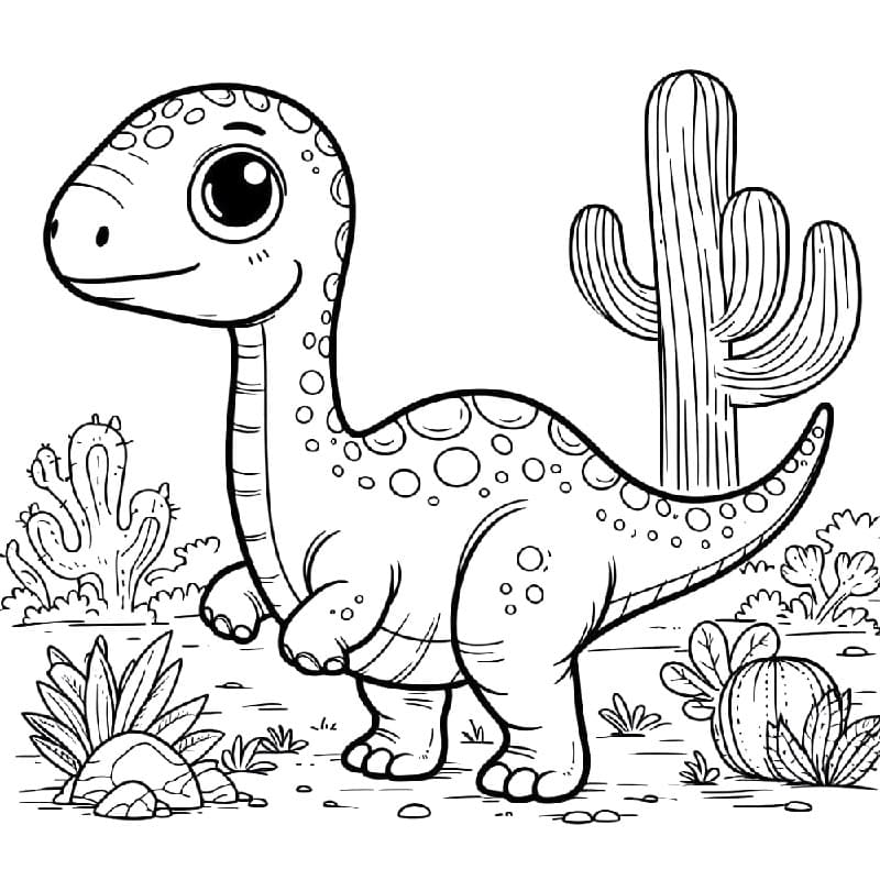 Zdarma Dinosaurus pro Malé Děti omalovánka
