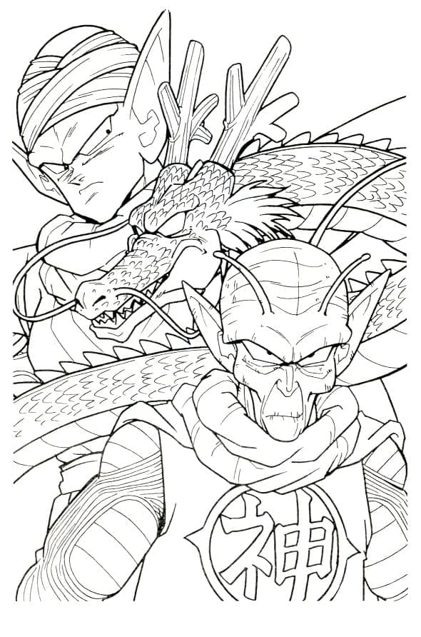 Zdarma Dragon Ball Z Vymalovatelné omalovánka