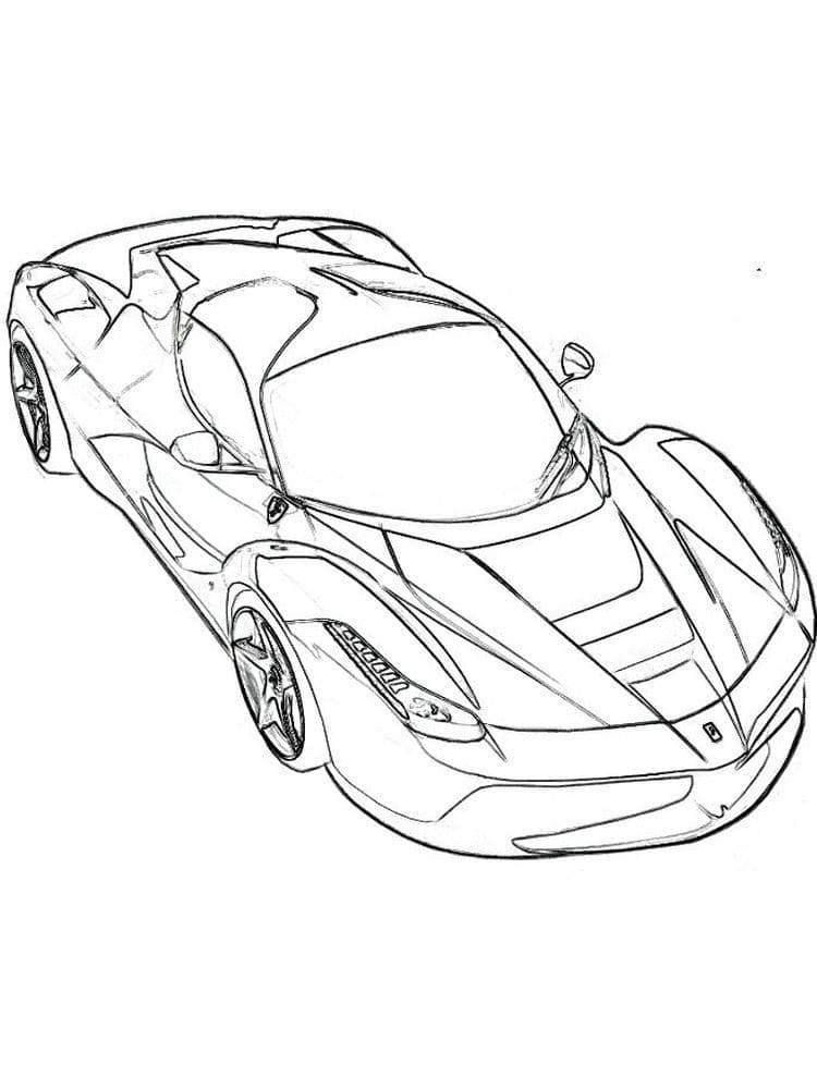 Zdarma Ferrari Vymalovatelné omalovánka