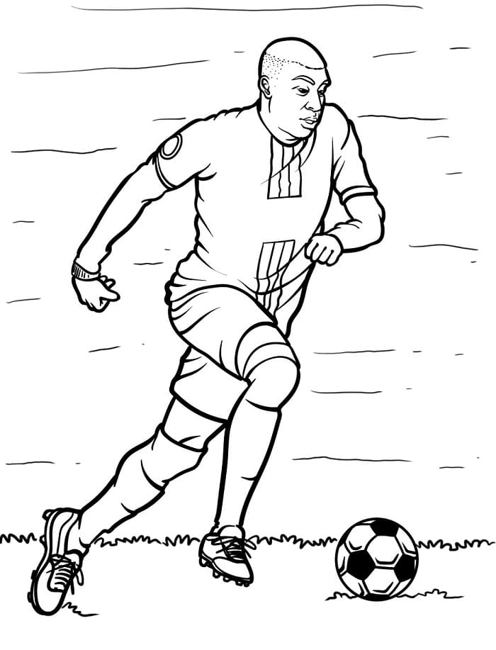 Zdarma Fotbal k Tisku pro Děti omalovánka