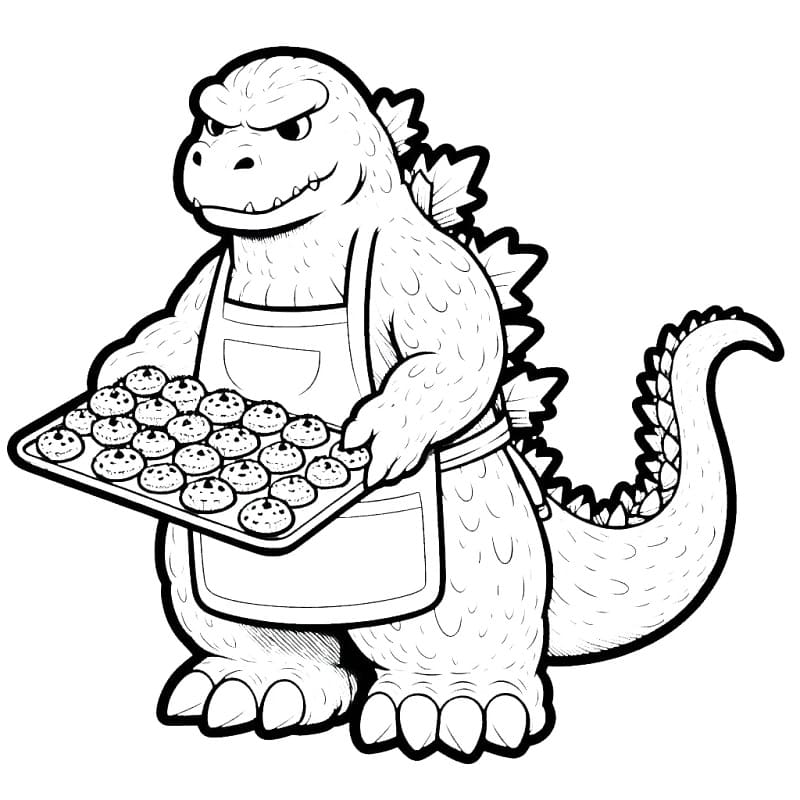 Zdarma Godzilla pro Malé Děti omalovánka