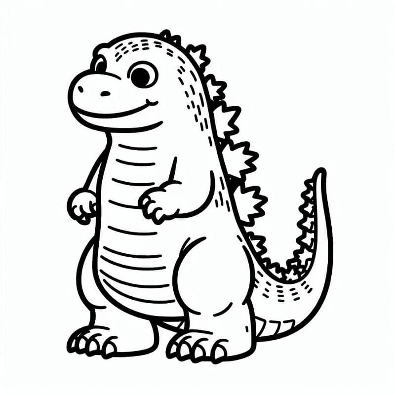 Zdarma Godzilla omalovánka
