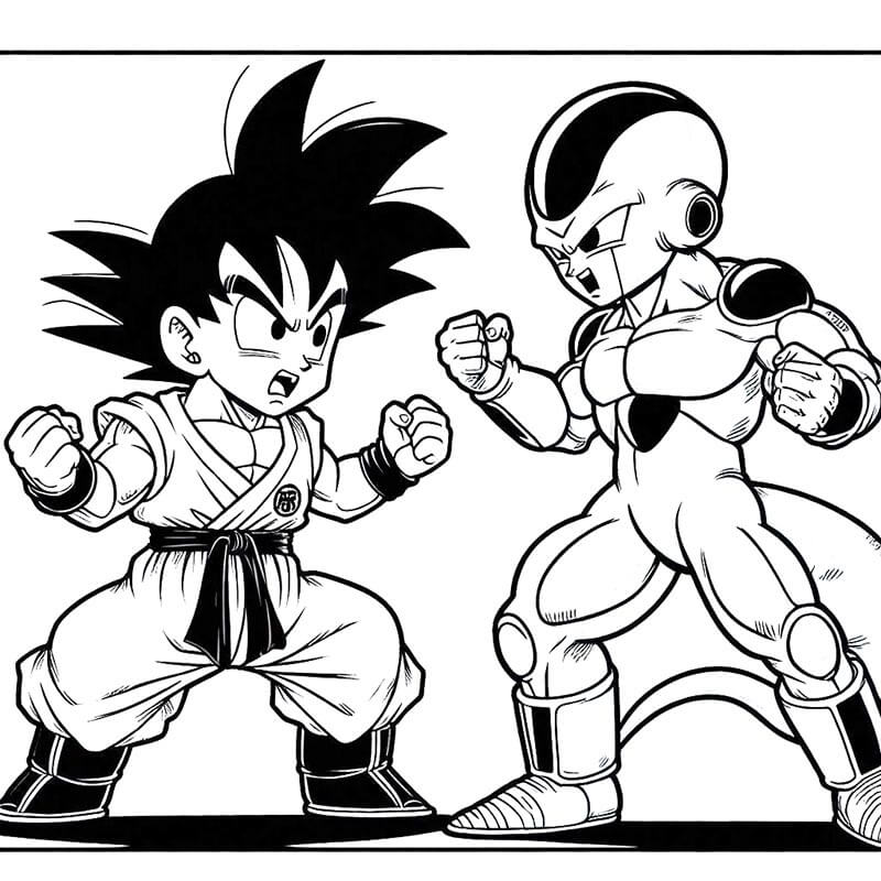 Zdarma Goku Obrázek omalovánka