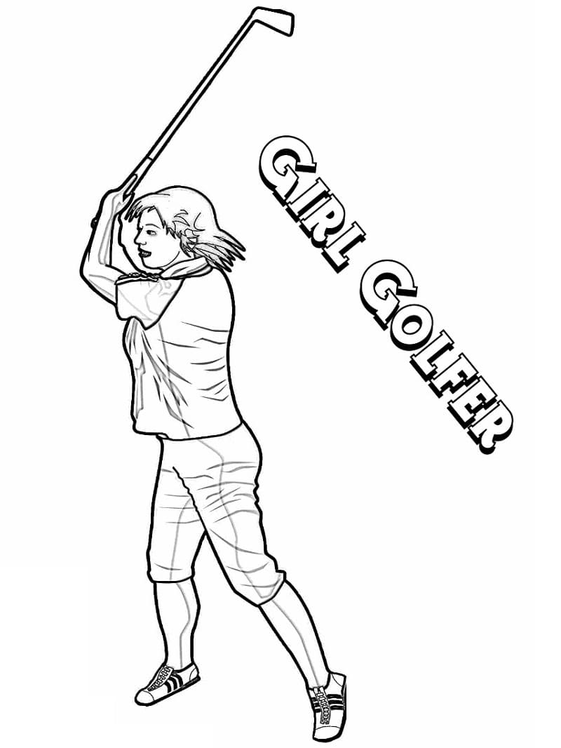 Zdarma Golf pro Malé Děti omalovánka