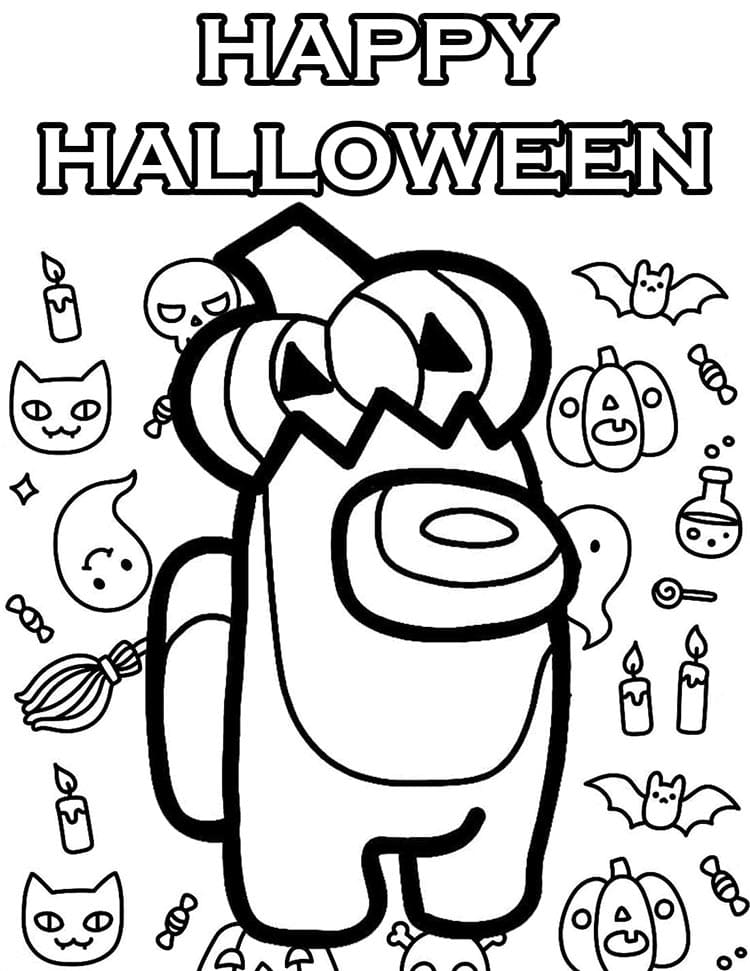 Zdarma Halloween omalovánka