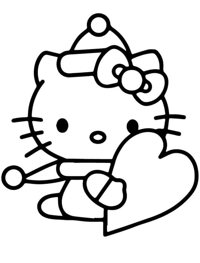 Zdarma Hello Kitty Obrázek omalovánka