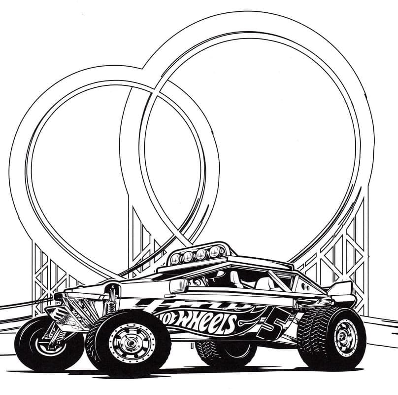 Zdarma Hot Wheels omalovánka