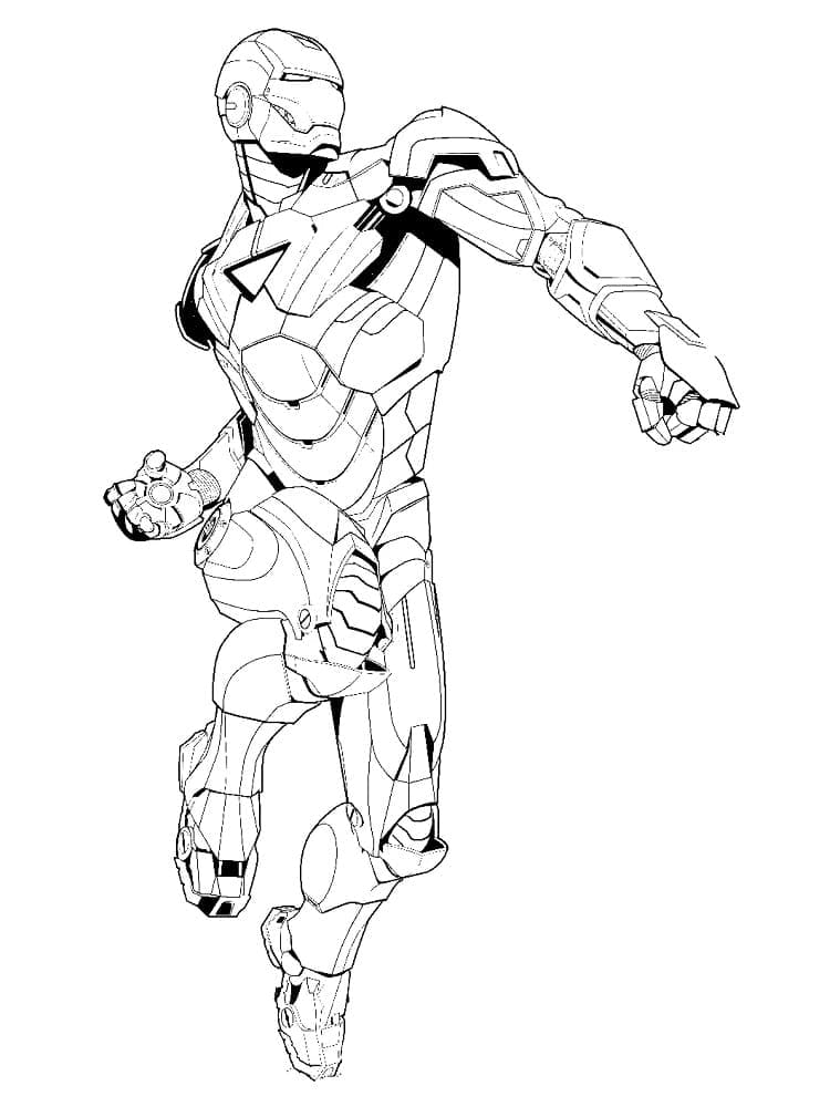 Zdarma Iron Man Vymalovatelné omalovánka