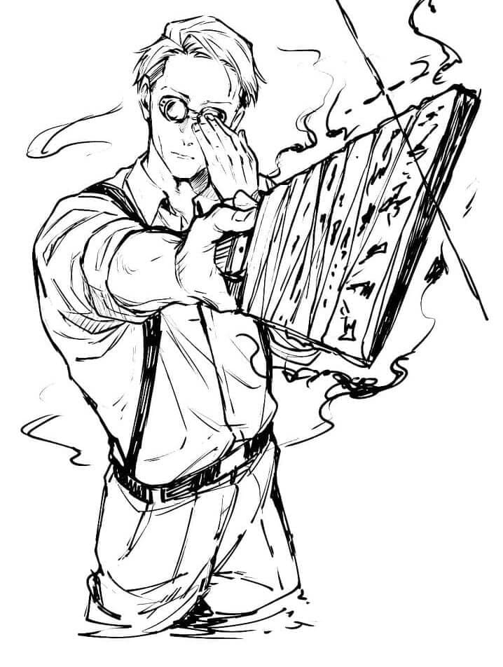 Zdarma Jujutsu Kaisen Vymalovatelné omalovánka