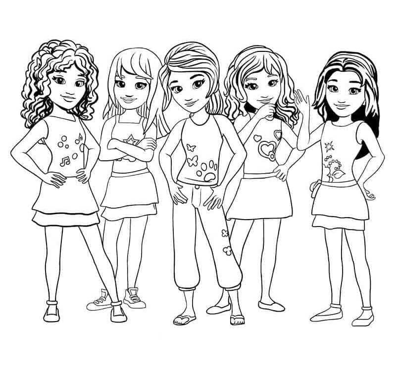 Zdarma Lego Friends Obrázek omalovánka
