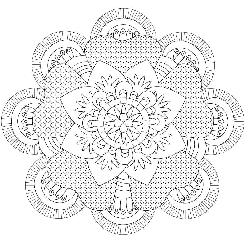 Zdarma Mandala omalovánka