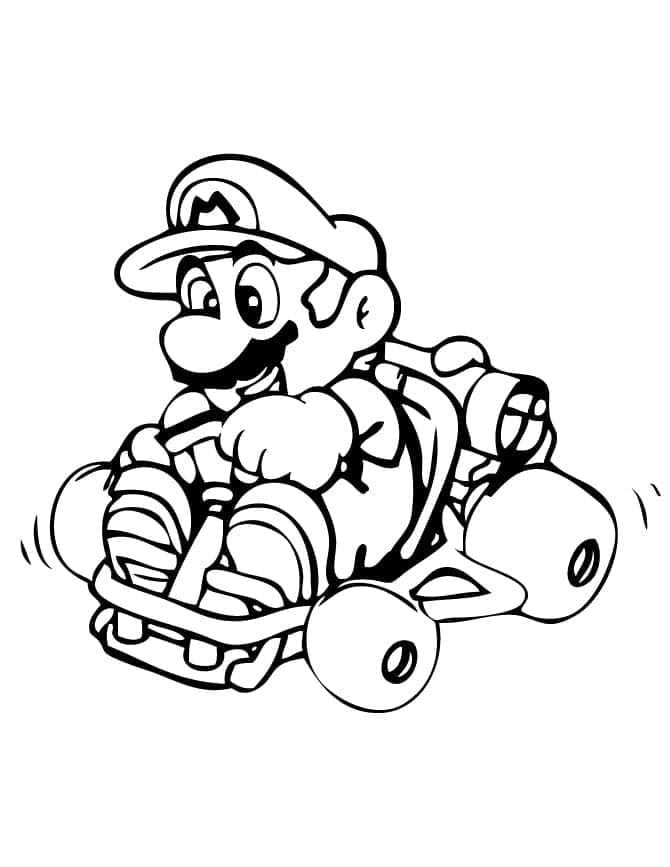 Zdarma Mario Kart Obrázek omalovánka