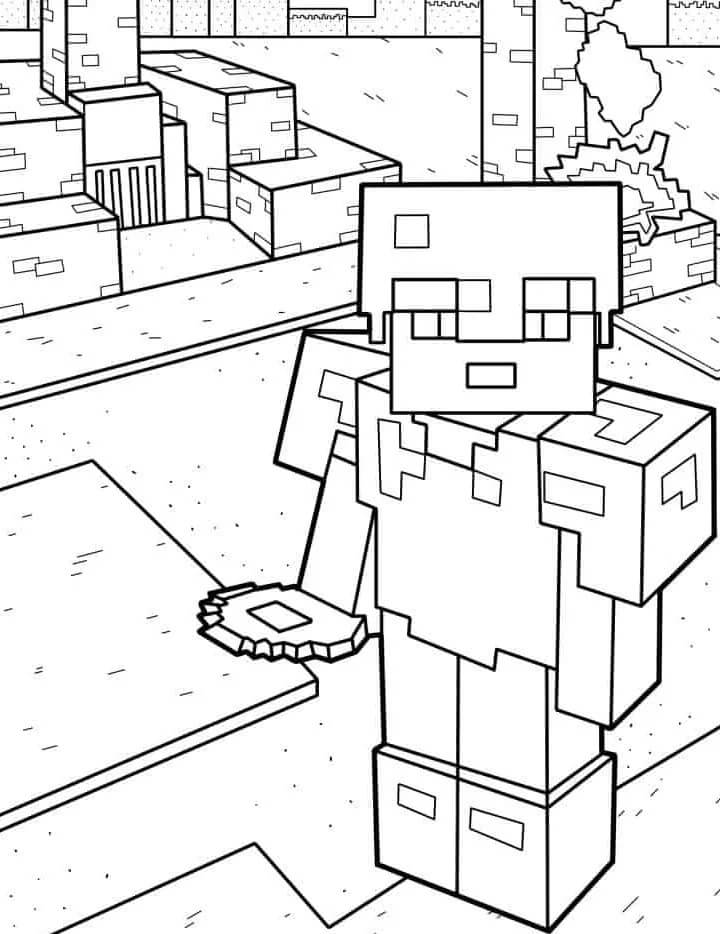 Zdarma Minecraft Obrázek omalovánka