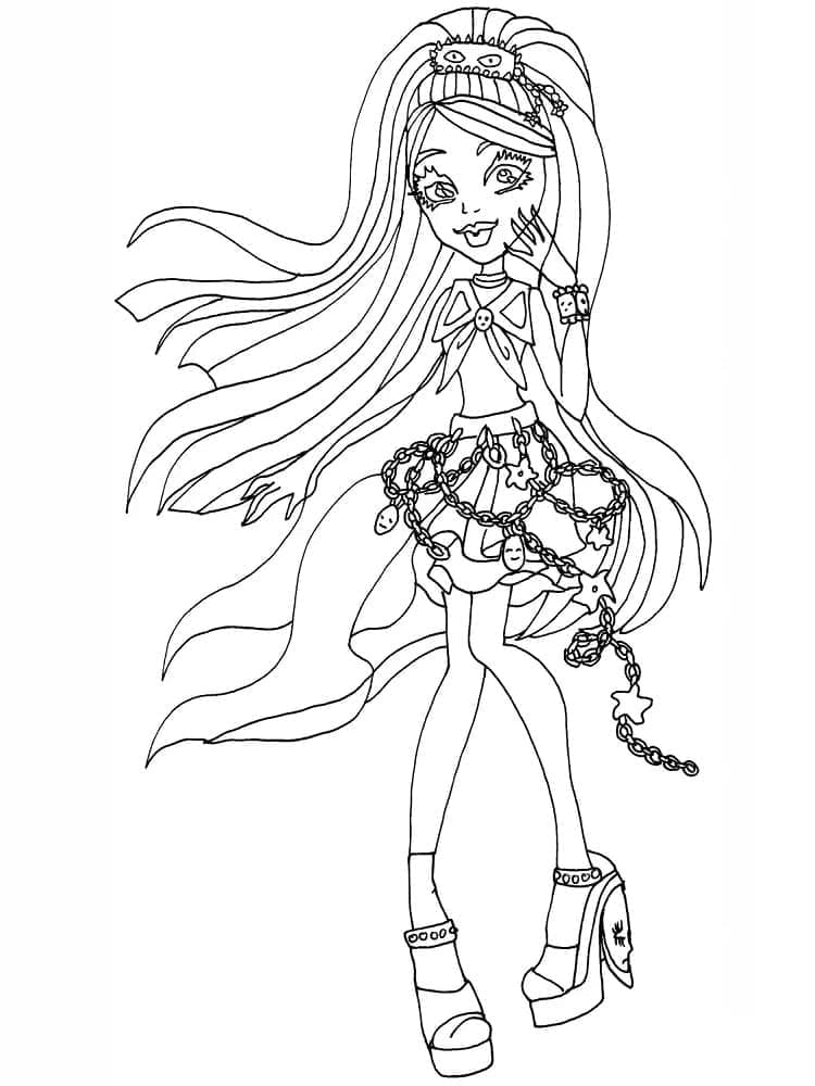 Zdarma Monster High Vymalovatelné omalovánka