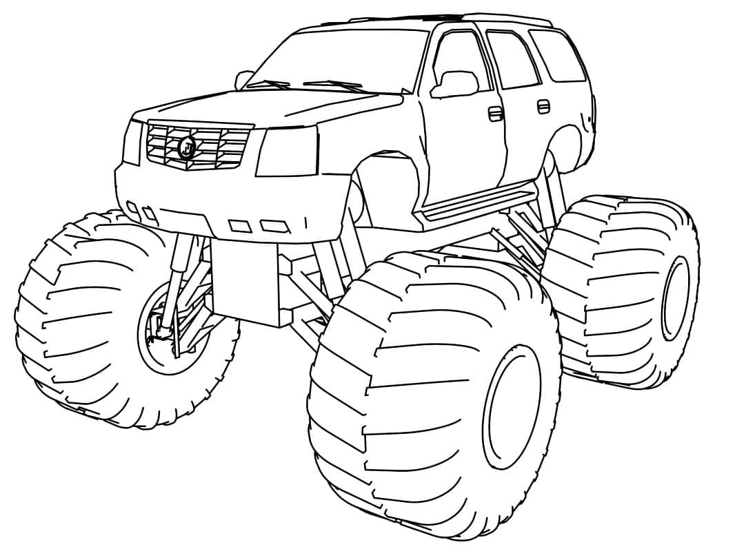 Zdarma Monster Truck pro Malé Děti omalovánka