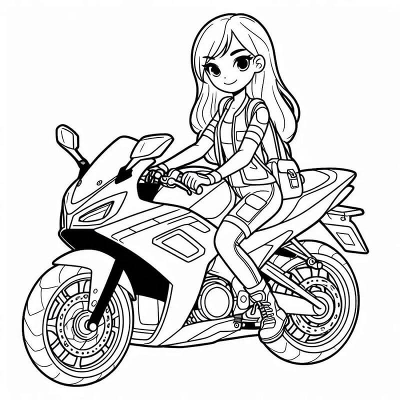 Zdarma Motocykl Obrázek omalovánka
