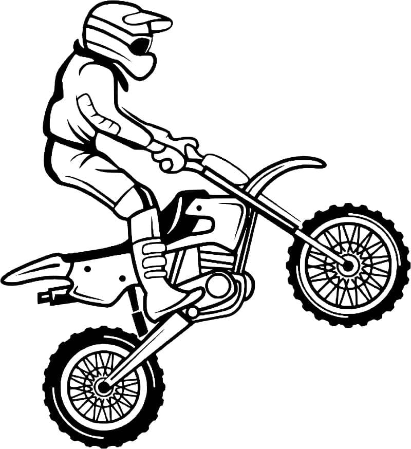 Zdarma Motocykl omalovánka