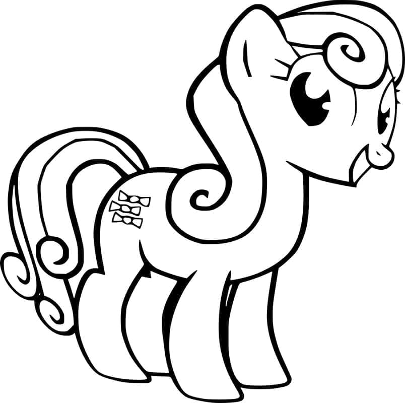 Zdarma Můj malý Pony k Tisku pro Děti omalovánka