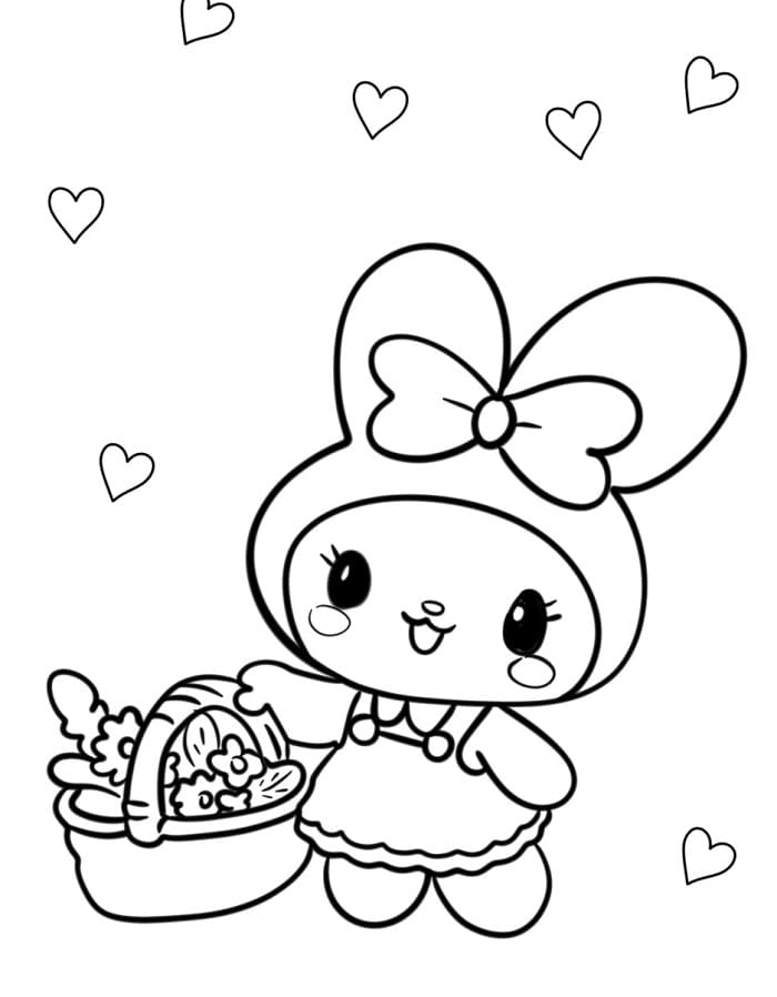 Zdarma My Melody omalovánka