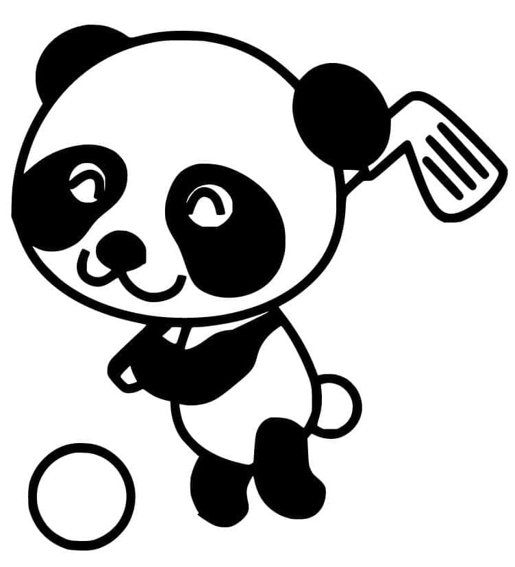 Zdarma Panda pro Malé Děti omalovánka