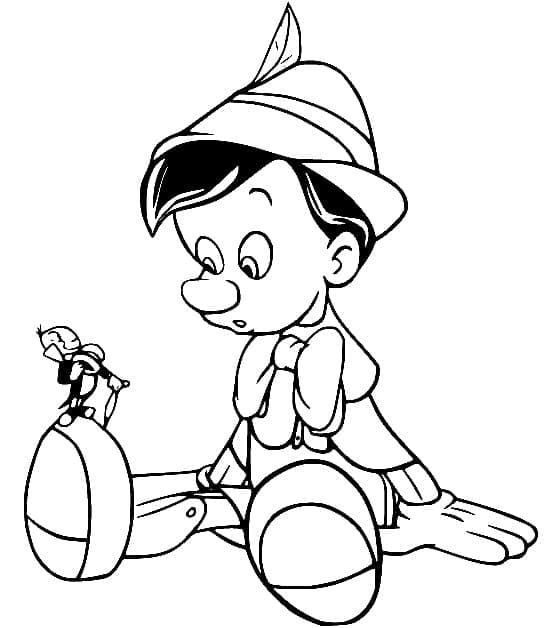Zdarma Pinocchio pro Malé Děti omalovánka