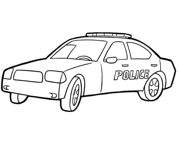 Zdarma Policejní Auto omalovánka