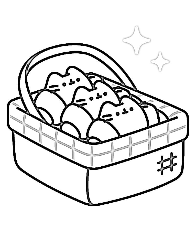 Zdarma Pusheen k Tisku pro Děti omalovánka