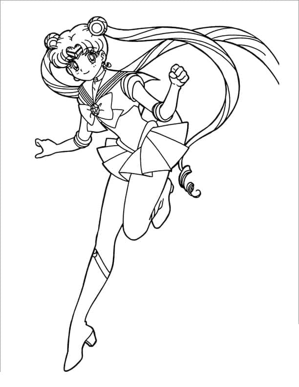 Zdarma Sailor Moon Vymalovatelné omalovánka