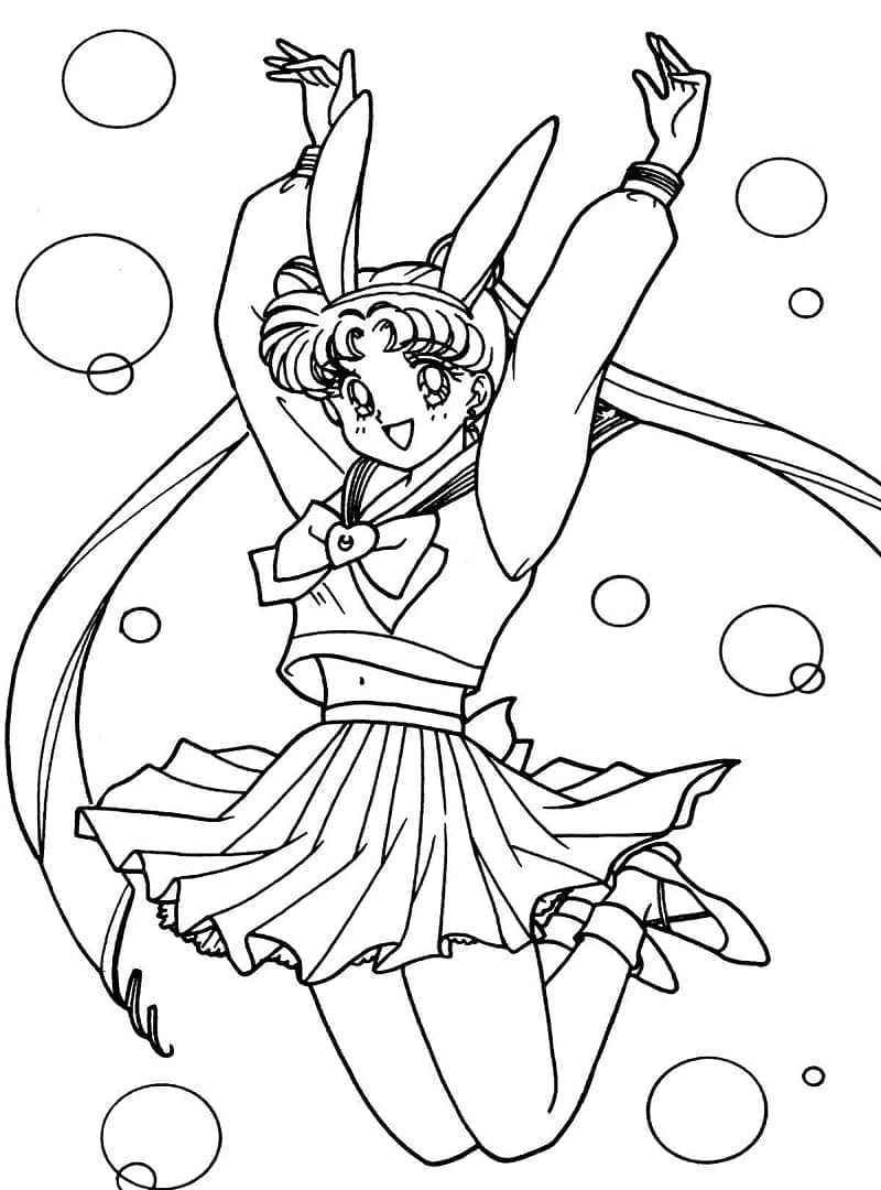 Zdarma Sailor Moon omalovánka