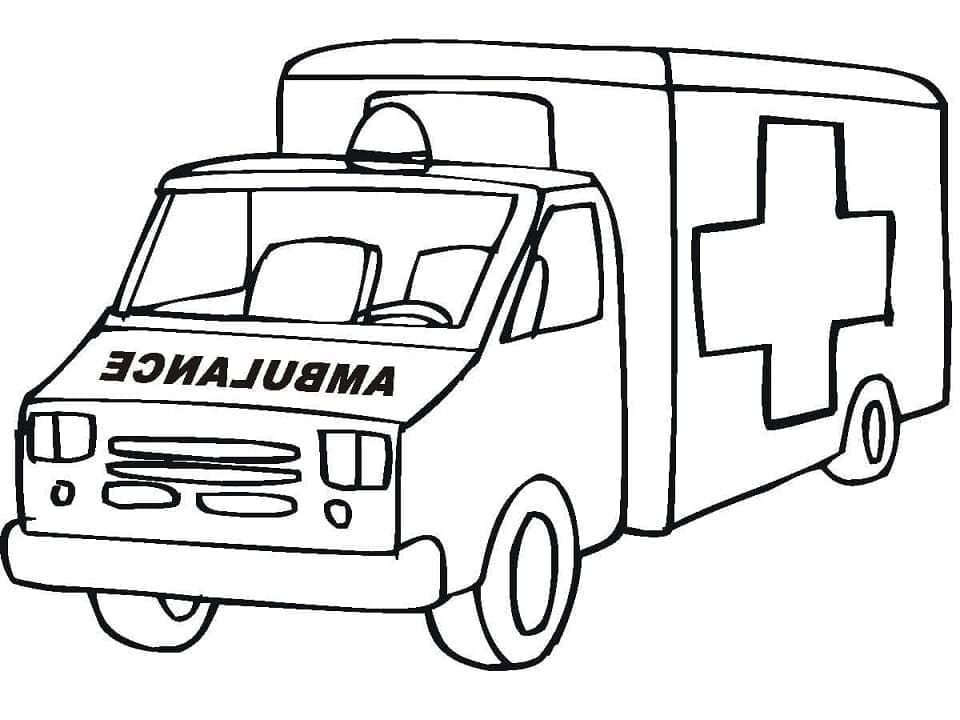 Zdarma Sanitka Obrázek omalovánka
