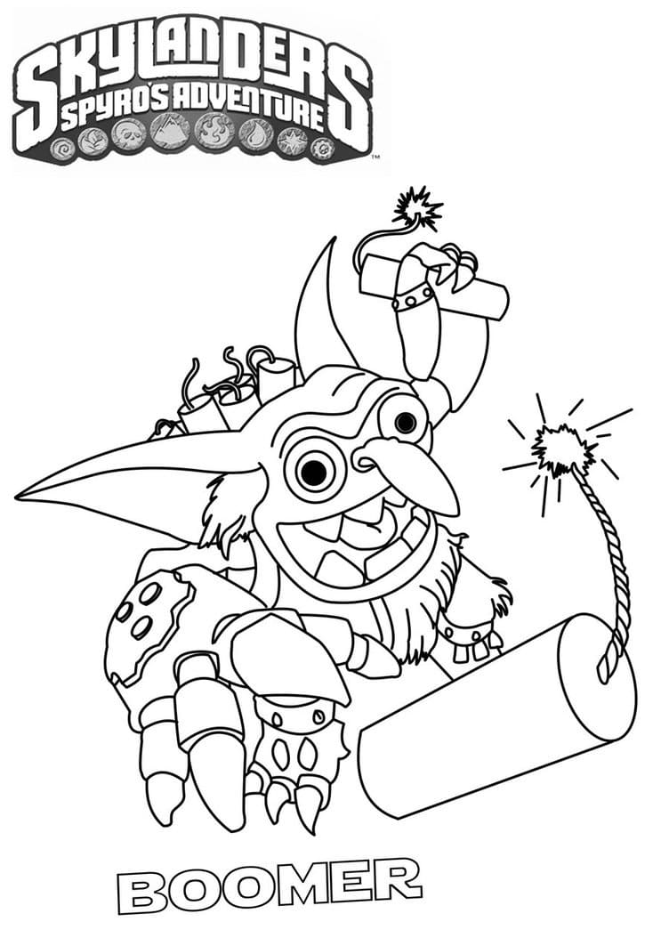 Zdarma Skylanders k Tisku pro Děti omalovánka
