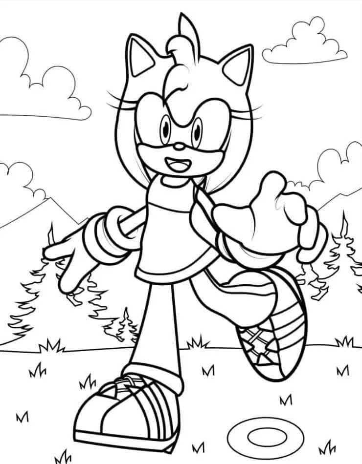 Zdarma Sonic Obrázek omalovánka
