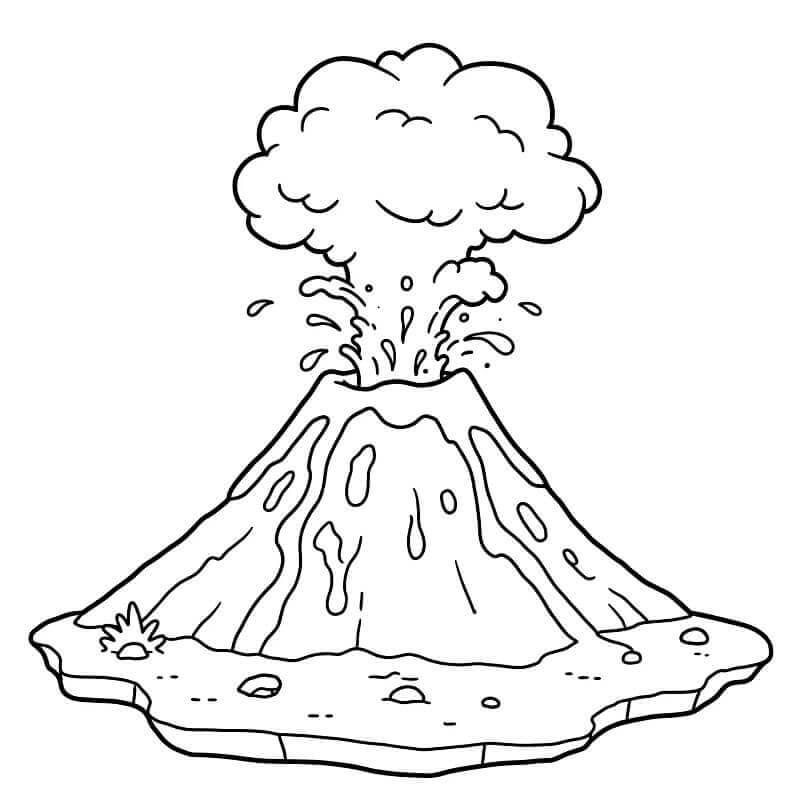 Sopka omalovánky