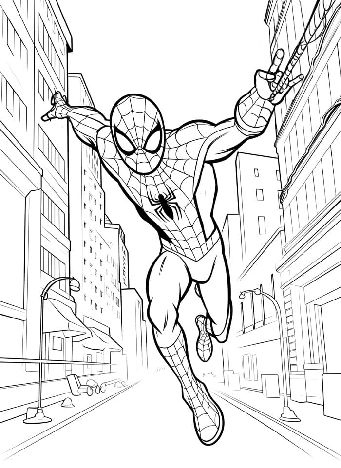 Zdarma Spiderman Vymalovatelné omalovánka