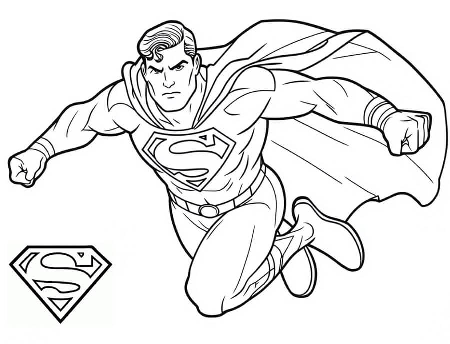 Zdarma Superman Obrázek omalovánka