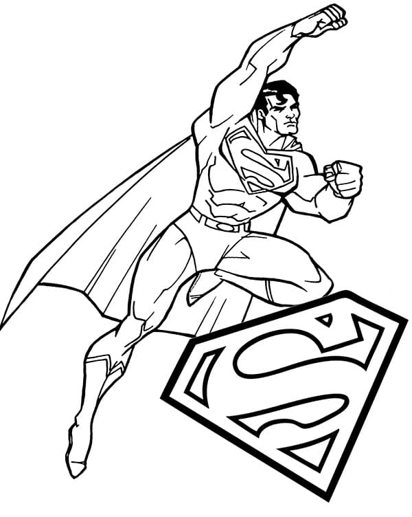Zdarma Superman Vymalovatelné omalovánka