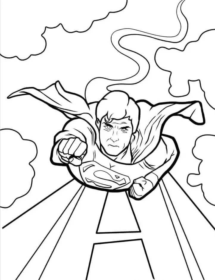 Zdarma Superman pro Malé Děti omalovánka