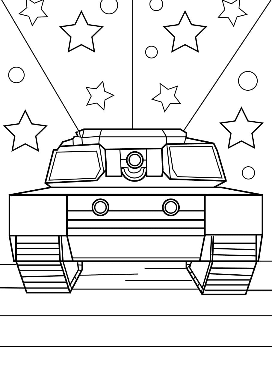Zdarma Tank omalovánka