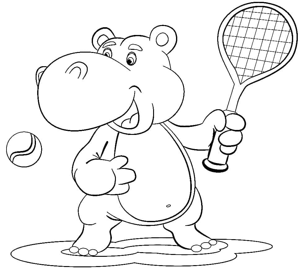 Zdarma Tenis k Tisku pro Děti omalovánka