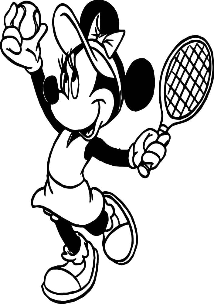 Zdarma Tenis omalovánka
