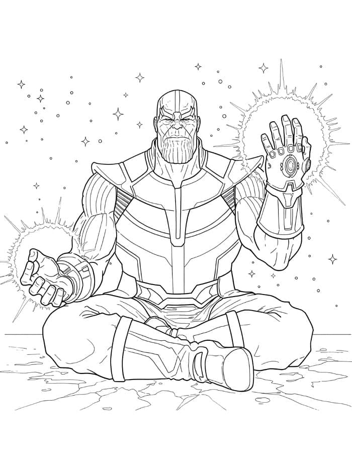 Zdarma Thanos Obrázek omalovánka