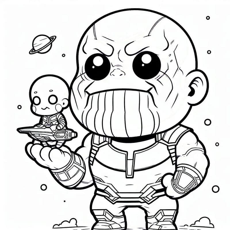 Zdarma Thanos omalovánka