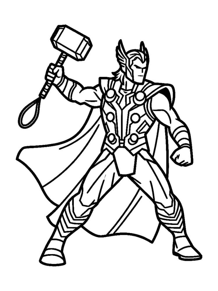 Zdarma Thor Obrázek omalovánka