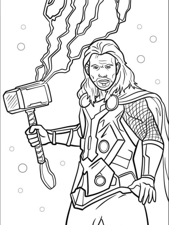 Zdarma Thor omalovánka