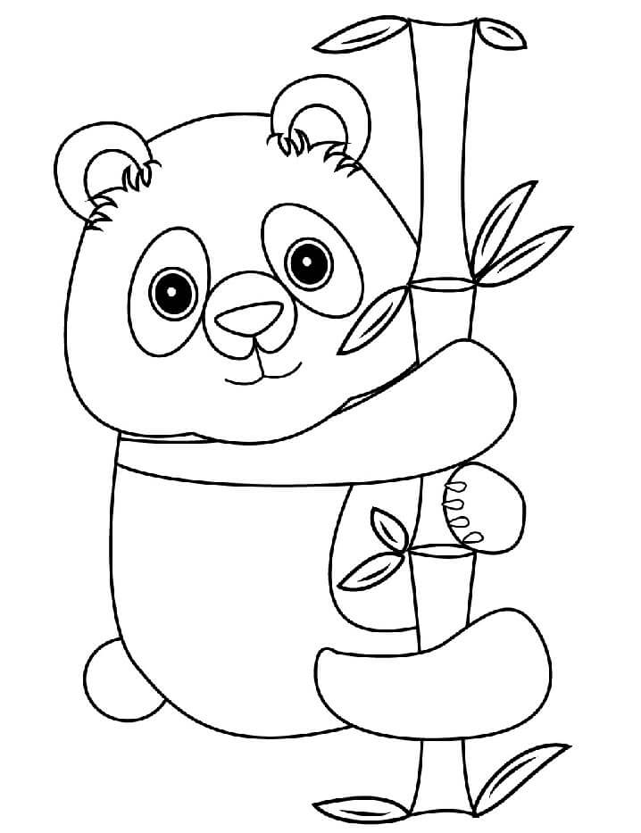 Zdarma Tisknutelná Panda omalovánka