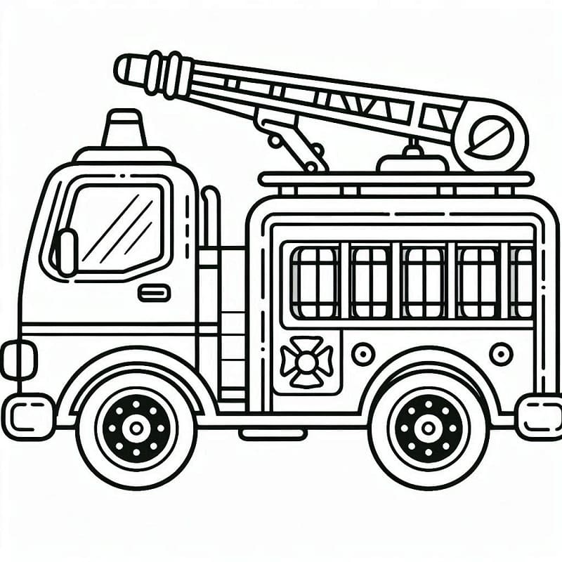 Zdarma Tisknutelné Hasičské Auto omalovánka
