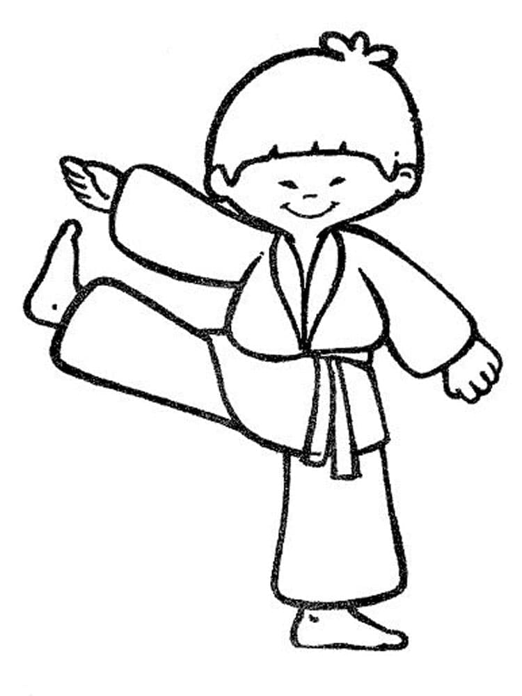 Zdarma Tisknutelné Karate omalovánka